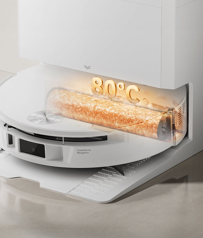 Automatické samočištění válečkového mopu při 80 ℃* (176 ℉)