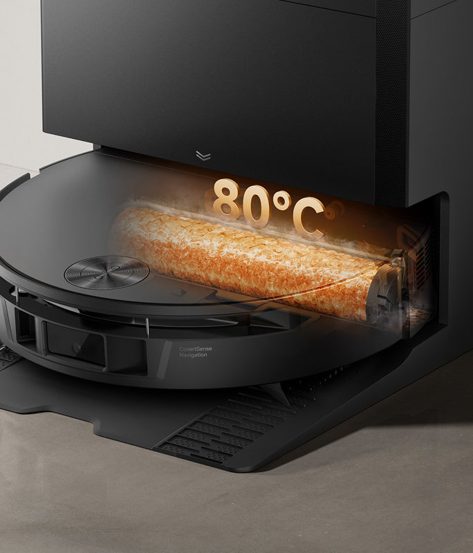 Automatické samočištění válečkového mopu při 80 ℃* (176 ℉)