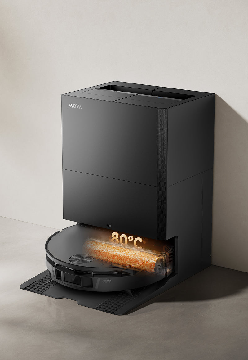 Automatické samočištění válečkového mopu při 80 ℃* - 