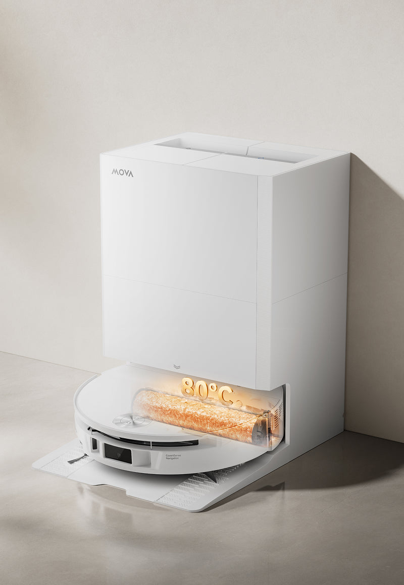 Automatické samočištění válečkového mopu při 80 ℃* - 